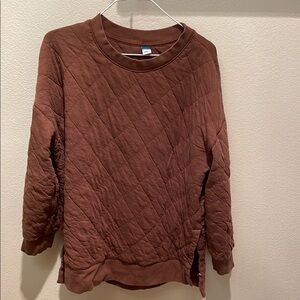 Brown Quilted Women's Top